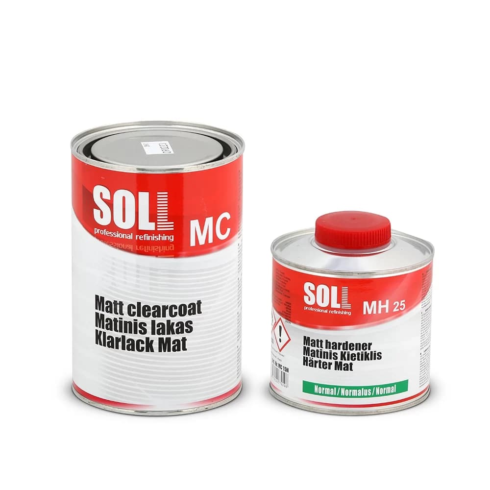 SOLL MC matt glærlakk 2:1 með herði 1,5 L