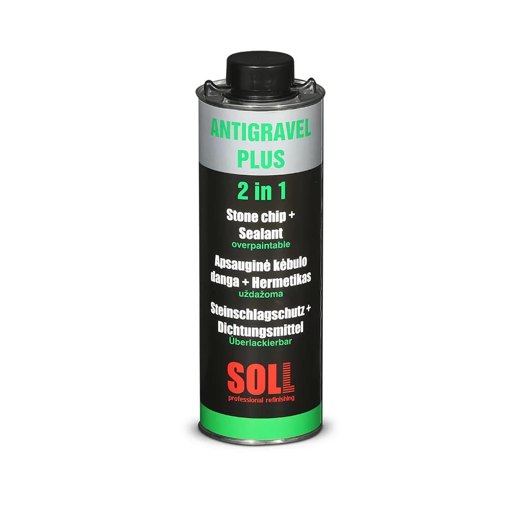 SOLL Antigravel PLUS 2-í-1 steinkastvörn og saumaþéttir, svart
